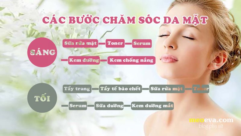 Các bước chăm sóc da mặt