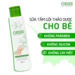 Sữa Tắm Gội Rôm Sẩy Em Bé Oriss Dịu Nhẹ Không Cay Mắt Chai 150ml
