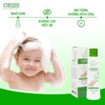 Sữa Tắm Gội Rôm Sẩy Em Bé Oriss Dịu Nhẹ Không Cay Mắt Chai 150ml