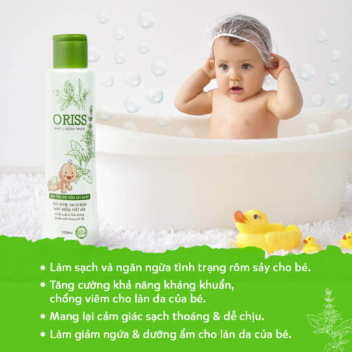 Công dụng của sữa tắm em bé Oriss Baby