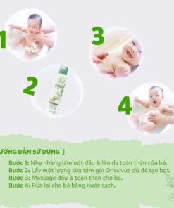 Hướng dẫn sử dụng sữa tắm em bé Oriss Baby