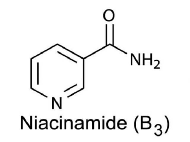 Cấu trúc hóa học của Niacinamide.