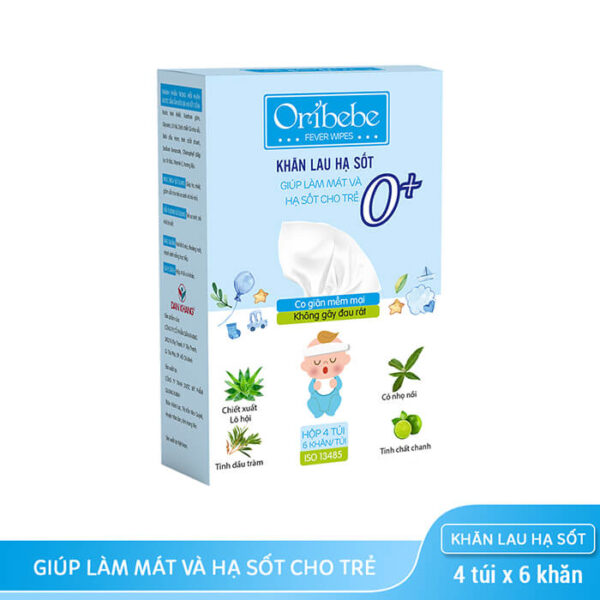 Khăn lau hạ sốt Oribebe 0+