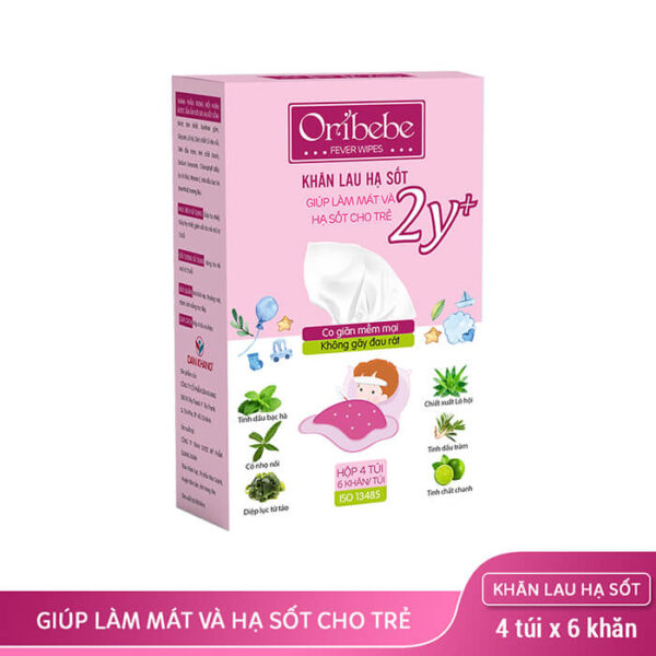 Khăn lau hạ sốt Oribebe 2+