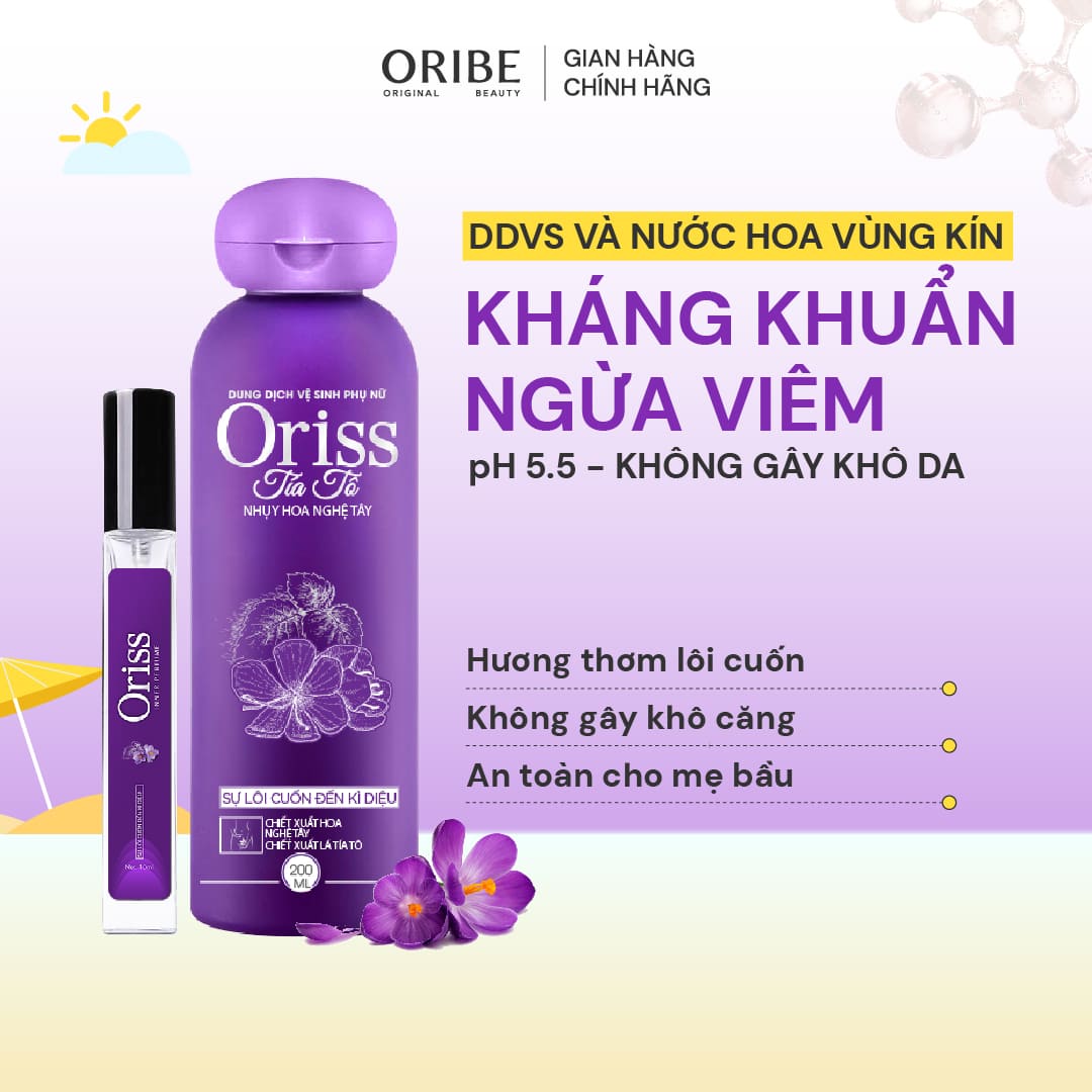Combo Nước Hoa - Dung Dịch Vệ Sinh Phụ Nữ Oriss Tía Tô