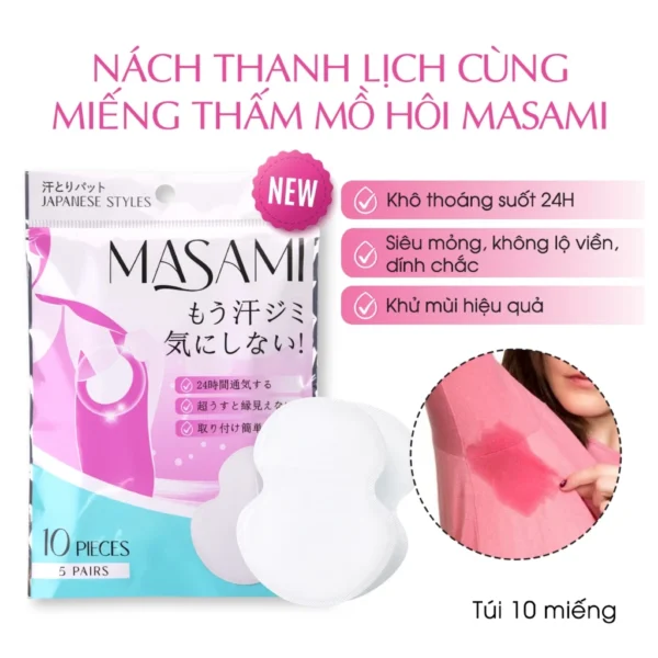 MIẾNG DÁN THẤM MỒ HÔI NÁCH MASAMI