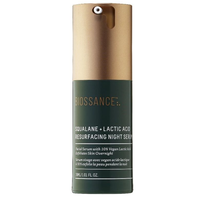 Biossance Squalene + 10% Lactic acid Resurfacing Night serum